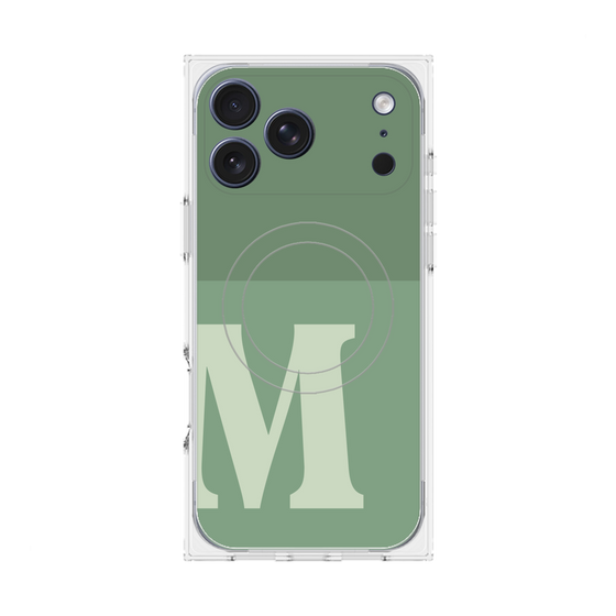 Premium Square Case with MagSafe［ Original - initial two tone - M green ］