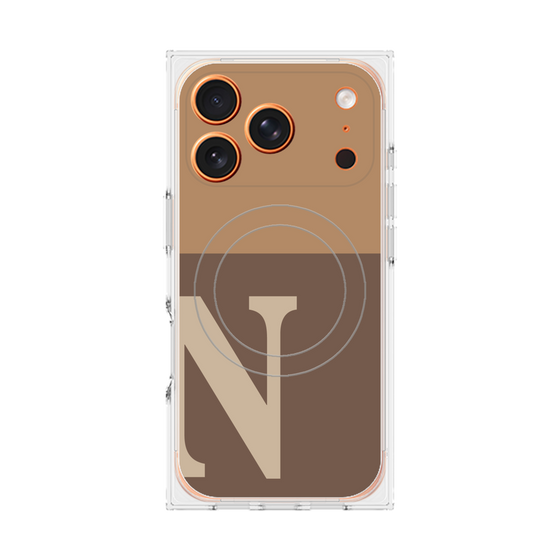 Premium Square Case with MagSafe［ Original - initial two tone - N brown ］