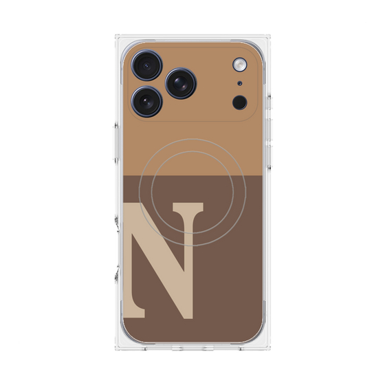 Premium Square Case with MagSafe［ Original - initial two tone - N brown ］