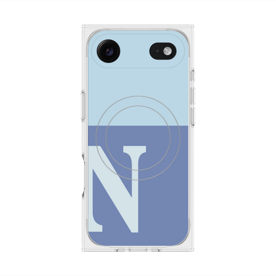 Premium Square Case with MagSafe［ Original - initial two tone - N blue ］