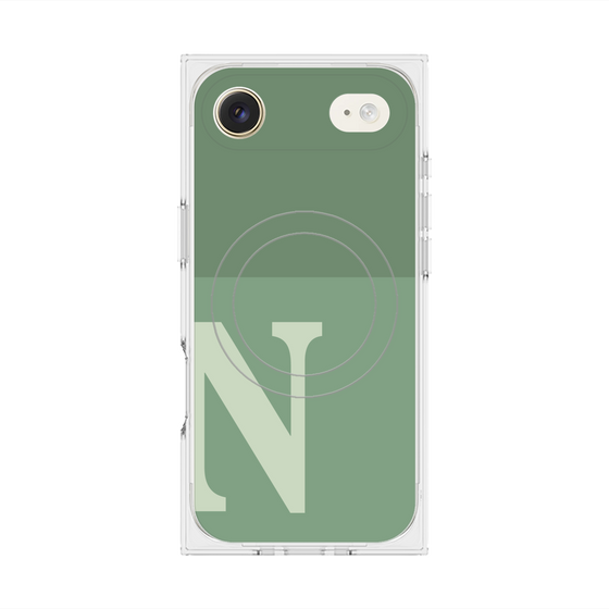 Premium Square Case with MagSafe［ Original - initial two tone - N green ］