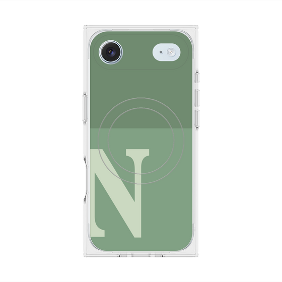 Premium Square Case with MagSafe［ Original - initial two tone - N green ］