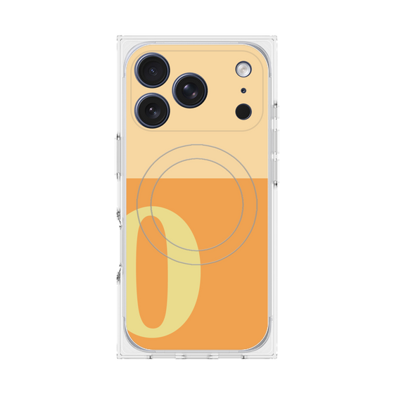 Premium Square Case with MagSafe［ Original - initial two tone - O orange ］
