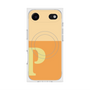 Premium Square Case with MagSafe［ Original - initial two tone - P orange ］