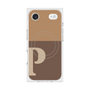 Premium Square Case with MagSafe［ Original - initial two tone - P brown ］