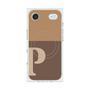 Premium Square Case with MagSafe［ Original - initial two tone - P brown ］