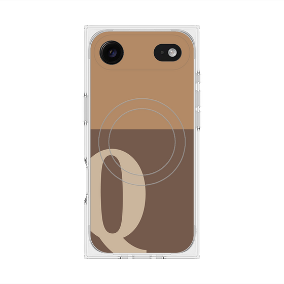 Premium Square Case with MagSafe［ Original - initial two tone - Q brown ］