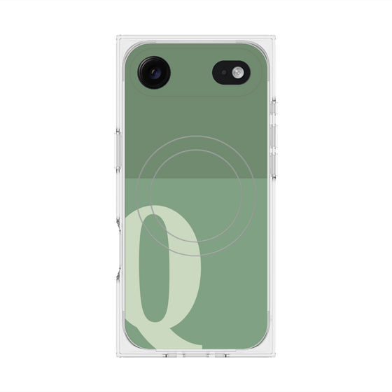 Premium Square Case with MagSafe［ Original - initial two tone - Q green ］