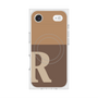Premium Square Case with MagSafe［ Original - initial two tone - R brown ］