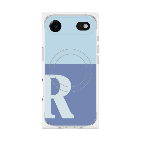 Premium Square Case with MagSafe［ Original - initial two tone - R blue ］