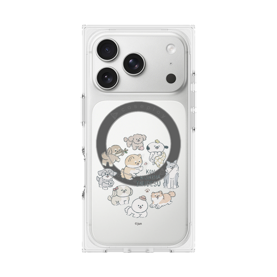 Premium Square Case with MagSafe［ Hello, It's Dog - All Together - Clear ］