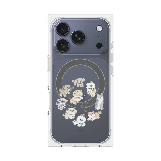 Premium Square Case with MagSafe［ Hello, It's Dog - All Together - Clear ］