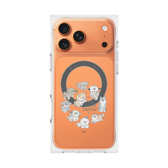 Premium Square Case with MagSafe［ Hello, It's Dog - All Together - Clear ］