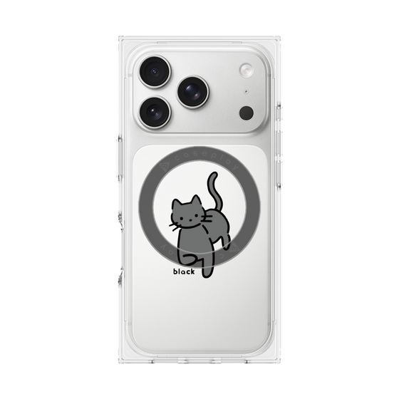 Premium Square Case with MagSafe［ Original - CASEPLAY Cat - black ］