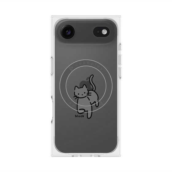 Premium Square Case with MagSafe［ Original - CASEPLAY Cat - black ］