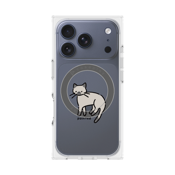 Premium Square Case with MagSafe［ Original - CASEPLAY Cat - pointed ］