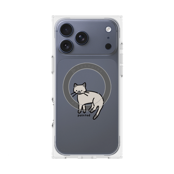 Premium Square Case with MagSafe［ Original - CASEPLAY Cat - pointed ］