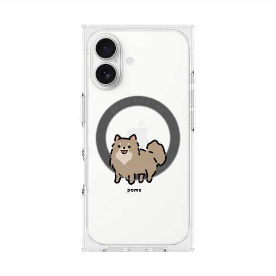 Premium Square Case with MagSafe［ Original - CASEPLAY Dog - Pome ］