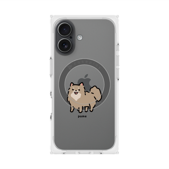 Premium Square Case with MagSafe［ Original - CASEPLAY Dog - Pome ］