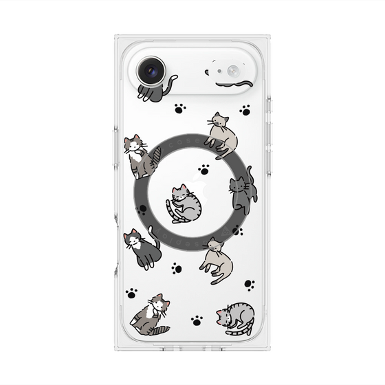 Premium Square Case with MagSafe［ Original - CASEPLAY Cat All-over Pattern - color ］