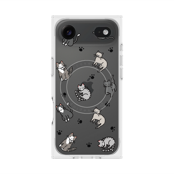 Premium Square Case with MagSafe［ Original - CASEPLAY Cat All-over Pattern - color ］