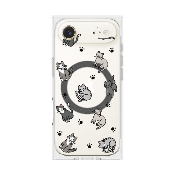 Premium Square Case with MagSafe［ Original - CASEPLAY Cat All-over Pattern - color ］