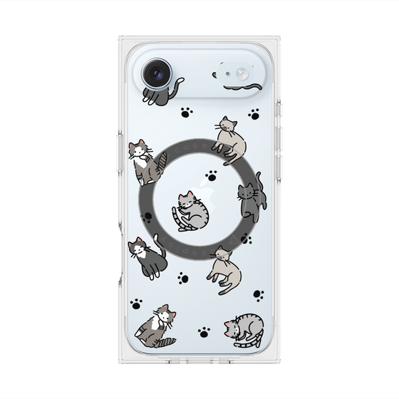 Premium Square Case with MagSafe［ Original - CASEPLAY Cat All-over Pattern - color ］