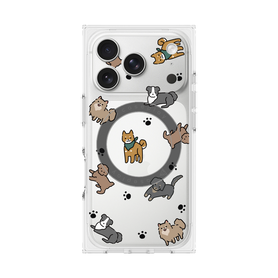Premium Square Case with MagSafe［ Original - CASEPLAY Dog All-over Pattern - color ］