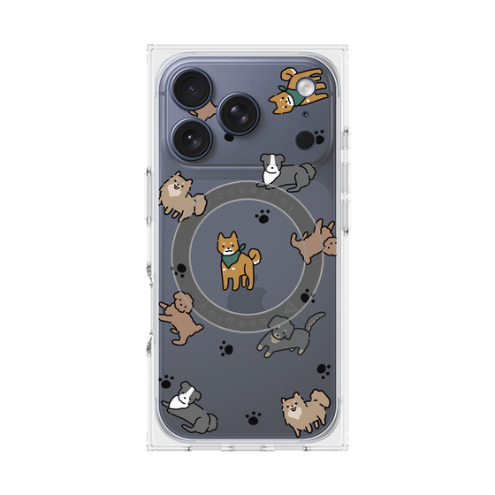 Premium Square Case with MagSafe［ Original - CASEPLAY Dog All-over Pattern - color ］