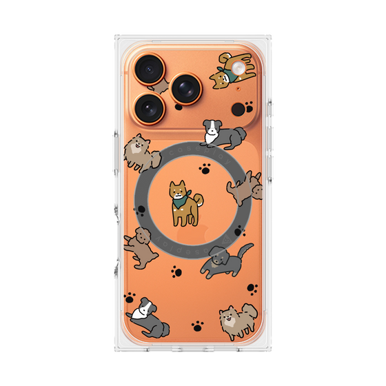 Premium Square Case with MagSafe［ Original - CASEPLAY Dog All-over Pattern - color ］