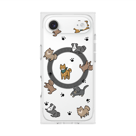 Premium Square Case with MagSafe［ Original - CASEPLAY Dog All-over Pattern - color ］