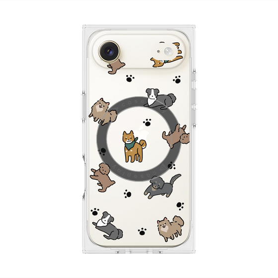 Premium Square Case with MagSafe［ Original - CASEPLAY Dog All-over Pattern - color ］