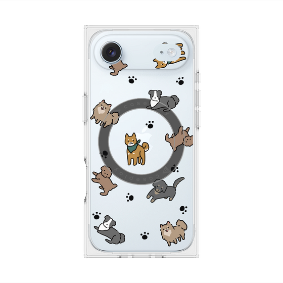 Premium Square Case with MagSafe［ Original - CASEPLAY Dog All-over Pattern - color ］