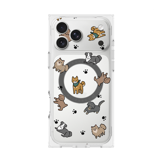 Premium Square Case with MagSafe［ Original - CASEPLAY Dog All-over Pattern - color ］