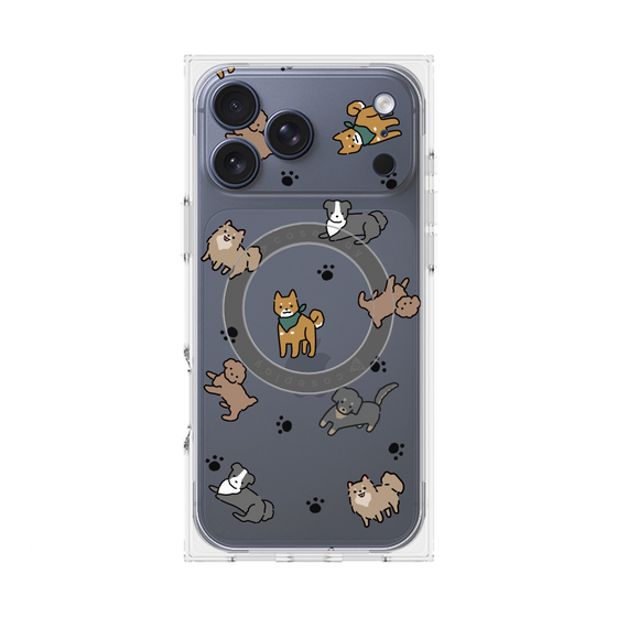 Premium Square Case with MagSafe［ Original - CASEPLAY Dog All-over Pattern - color ］