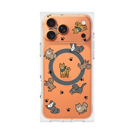 Premium Square Case with MagSafe［ Original - CASEPLAY Dog All-over Pattern - color ］