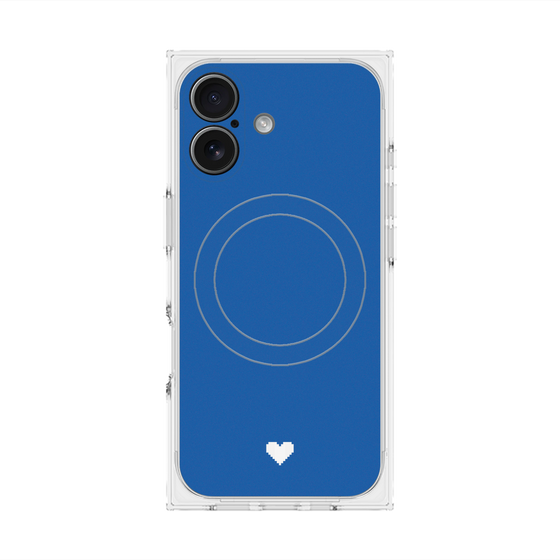 Premium Square Case with MagSafe［ Original - Favorite Color Heart - Blue ］