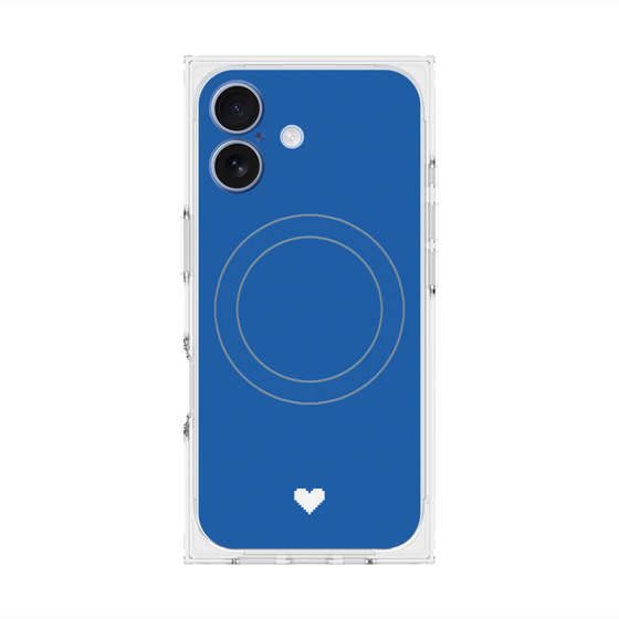 Premium Square Case with MagSafe［ Original - Favorite Color Heart - Blue ］