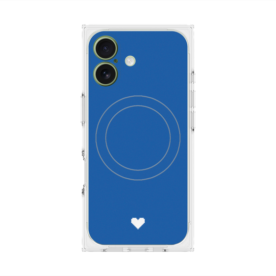 Premium Square Case with MagSafe［ Original - Favorite Color Heart - Blue ］