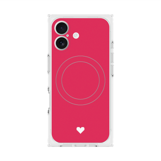Premium Square Case with MagSafe［ Original - Favorite Color Heart - Red ］