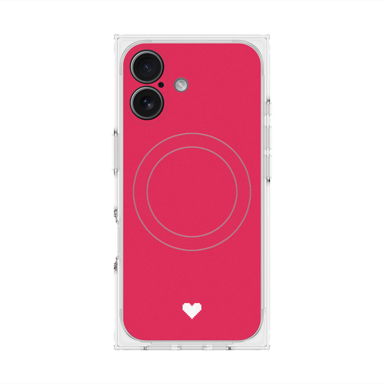 Premium Square Case with MagSafe［ Original - Favorite Color Heart - Red ］