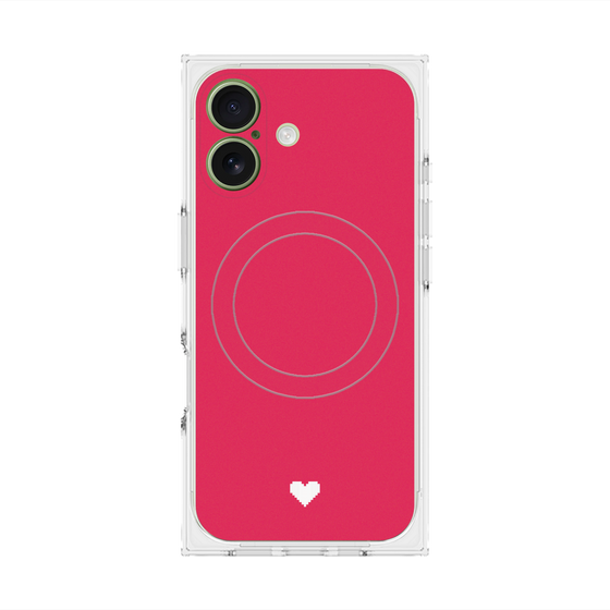 Premium Square Case with MagSafe［ Original - Favorite Color Heart - Red ］