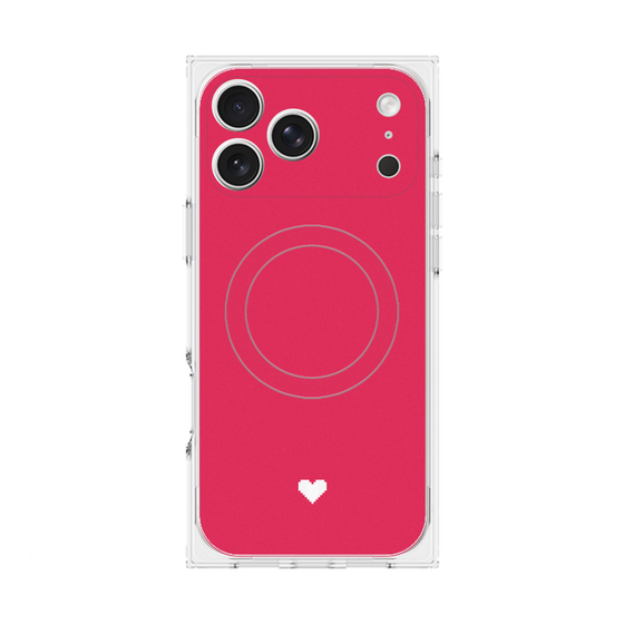 Premium Square Case with MagSafe［ Original - Favorite Color Heart - Red ］