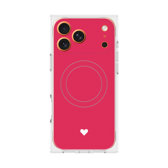 Premium Square Case with MagSafe［ Original - Favorite Color Heart - Red ］