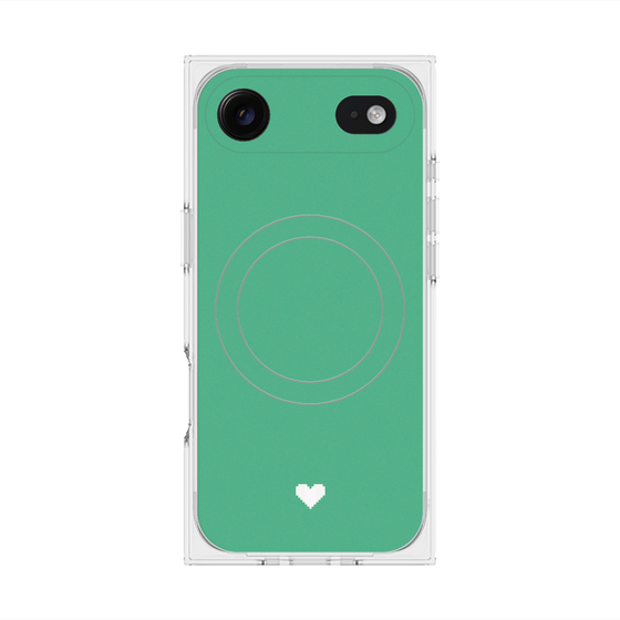 Premium Square Case with MagSafe［ Original - Favorite Color Heart - Green ］