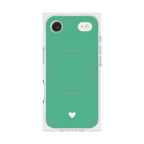 Premium Square Case with MagSafe［ Original - Favorite Color Heart - Green ］