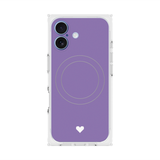 Premium Square Case with MagSafe［ Original - Favorite Color Heart - Purple ］