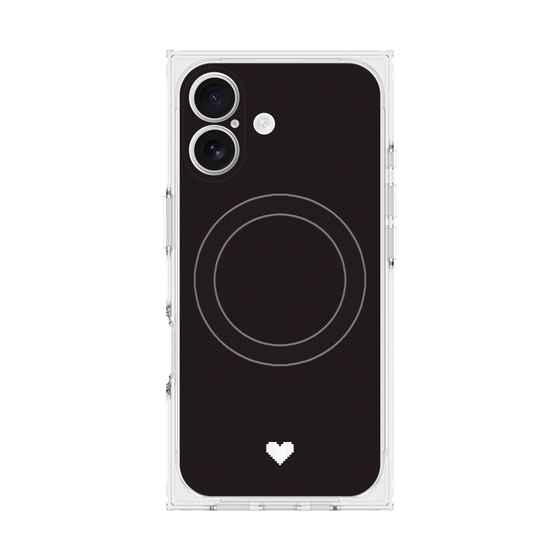 Premium Square Case with MagSafe［ Original - Favorite Color Heart - Black ］