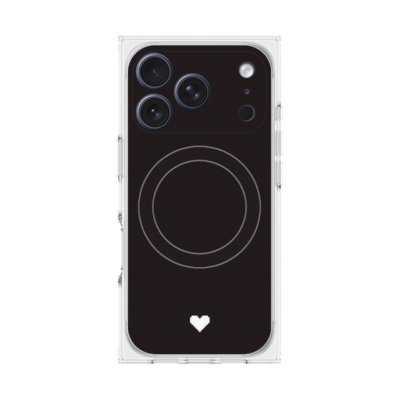 Premium Square Case with MagSafe［ Original - Favorite Color Heart - Black ］