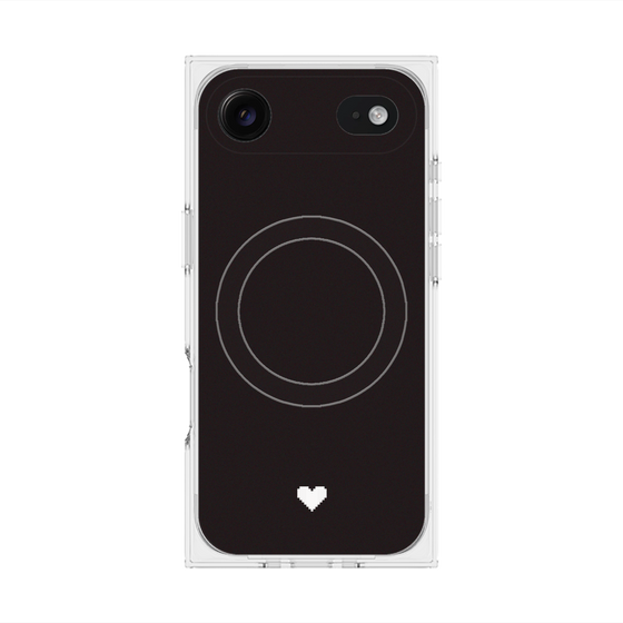 Premium Square Case with MagSafe［ Original - Favorite Color Heart - Black ］